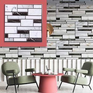 Autocolante de perete 3D cu aspect de marmură (10 buc/0,9 m²) | MARBLEBLOCKS