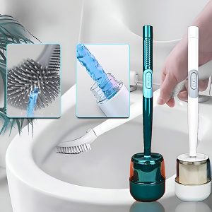 Perie WC + dozator pentru curățare - Silicon, 360° | FLUSHBRUSH