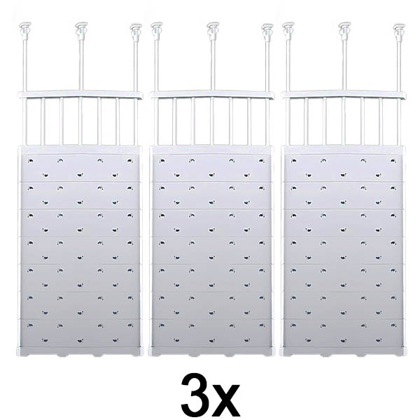 3x Raft extensibil cu prindere prin tensiune (48-80 cm, Fără găurire) | SHELFEXPEND