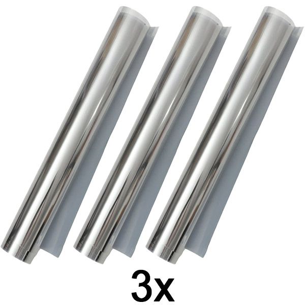 3x Folie oglindă pentru intimitatea ferestrelor – 45×200 cm, fără unelte necesare | FOILBLISS