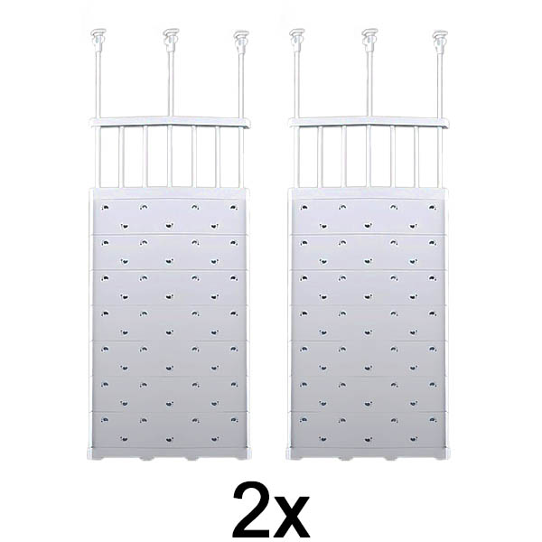2x Raft extensibil cu prindere prin tensiune (48-80 cm, Fără găurire) | SHELFEXPEND