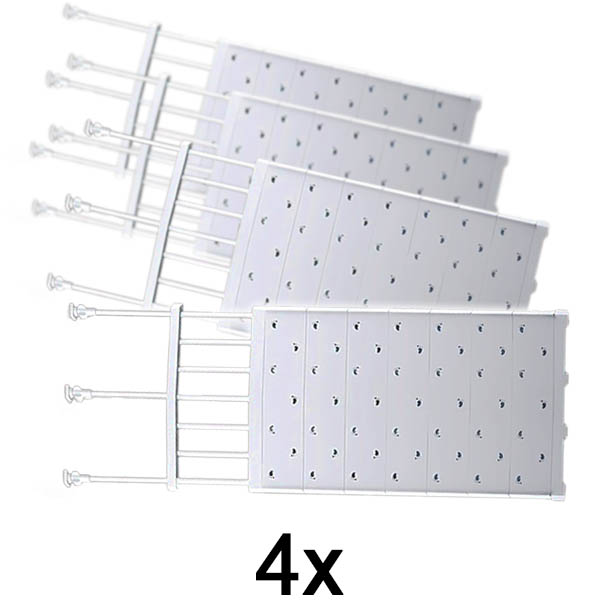 4x Raft extensibil cu prindere prin tensiune (48-80 cm, Fără găurire) | SHELFEXPEND