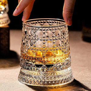 Pahar de whisky din cristal rotativ | GLASORA