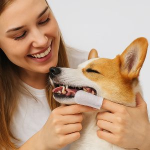 Șervețele dentare pentru curățarea degetelor (50 buc./set) | PETTOUCH